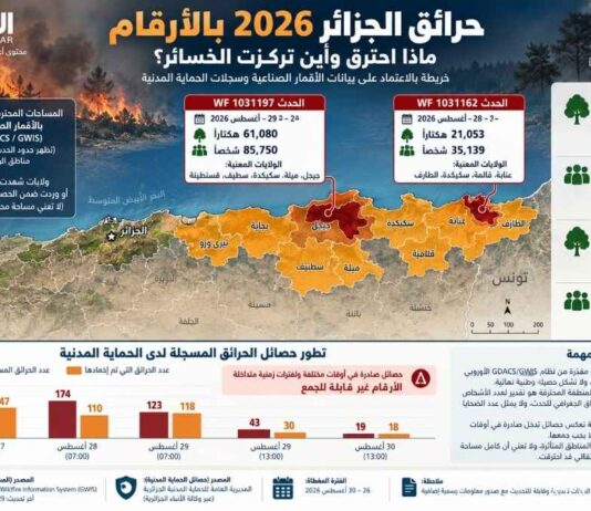 حرائق الجزائر 2026